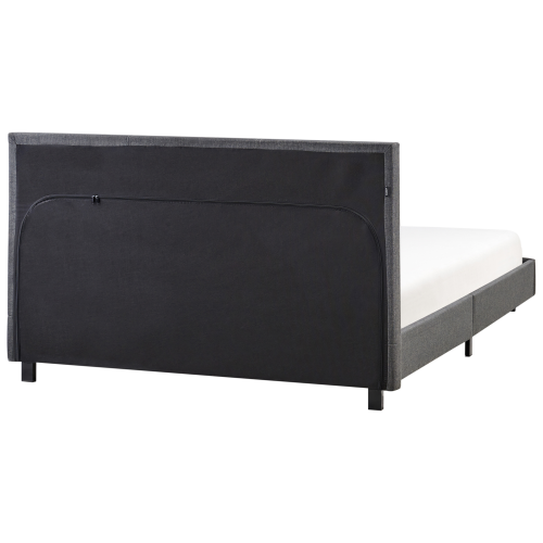 Beliani Bed Fabric ALBI 140 x 200 cm (EU Double) Grey 2