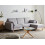 Beliani Corner Sofa Bed KAARINA Fabric Grey Left Hand 2