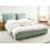 Beliani Bed Velvet BAJONNA 160 x 200 cm (EU King Size) Mint Green 2