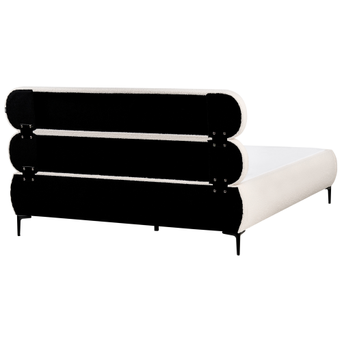 Beliani Bed Boucle LESSAY 160 x 200 cm (EU King Size) Off-White 1