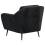 Beliani Armchair EIBY Chenille Black 5
