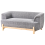 Beliani Living Room Set 5 Seater ALNOR Fabric Dark Grey 5