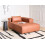 Beliani Left-Hand Chaise Longue BRANDE Fabric Golden Brown 2