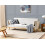 Beliani Sofa Bed 3 Seater ASAA Fabric Off-White 2