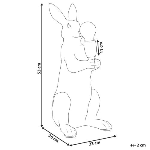 Beliani Table Lamp Rabbit BUGS Gold 2