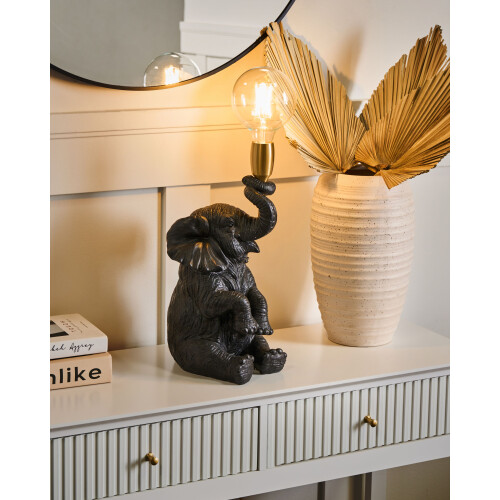 Beliani Table Lamp Elephant FORTUNA Black 1