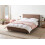 Beliani Bed Boucle ALBI 140 x 200 cm (EU Double) Brown 2