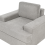 Beliani Armchair ALLA Fabric Light Grey 4