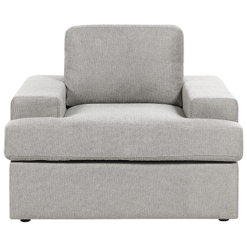 Beliani Armchair ALLA Fabric Light Grey 1