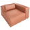 Beliani Corner Seat BRANDE Fabric Golden Brown Symmetrical 6