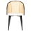 Beliani Set of 2 Dining Chairs CORNELL Metal Black 3