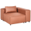 Beliani Corner Seat BRANDE Fabric Golden Brown Symmetrical 4