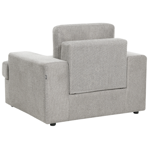 Beliani Armchair ALLA Fabric Light Grey 2