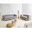 Beliani Living Room Set 5 Seater ALNOR Fabric Dark Grey 2
