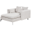 Beliani Chaise Longue CHARMES Fabric Light Beige 4