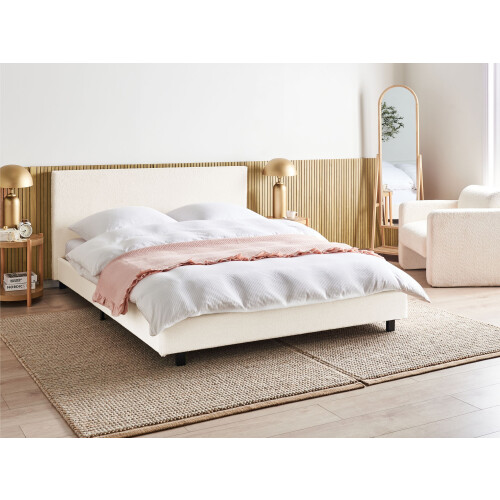 Beliani Bed Boucle ALBI 160 x 200 cm (EU King) Off-White 1