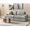 Beliani Sofa 3 Seater ALLA Fabric Light Grey 2