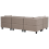 Beliani Modular U-Shape Sofa 5 Seater UNSTAD Fabric Brown 3