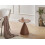 Beliani Side Table CORELLA Tempered Glass Brown 2