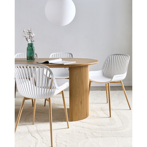 Beliani Set of 4 Dining Chairs KLEVE White 1