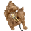 Beliani Table Lamp Squirrel PINOLI Gold 4