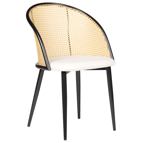 Beliani Set of 2 Dining Chairs CORNELL Metal Black 1