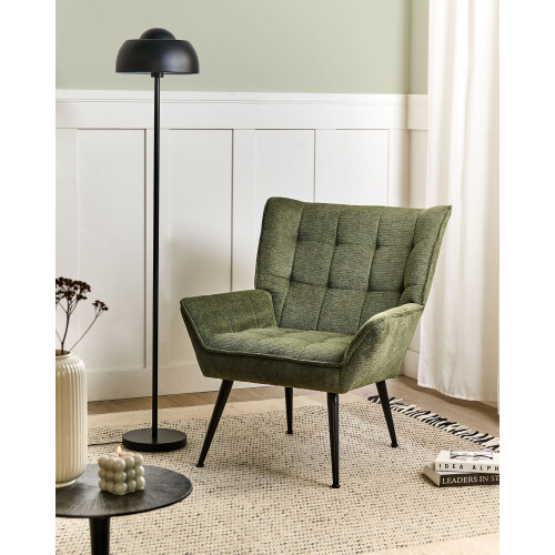 Beliani Armchair BELLINGMO Fabric Green 1