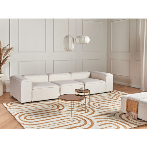 Beliani Modular Sofa 3 Seater ARDAL Boucle Off-White 1