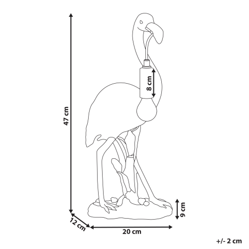 Beliani Table Lamp Flamingo VICE Gold 2
