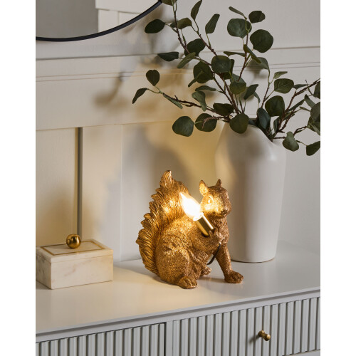 Beliani Table Lamp Squirrel PINOLI Gold 1