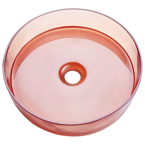 Beliani Countertop Basin TOLOSA  360 mm Solid Surface Light Red 2