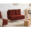 Beliani Sofa Bed 2 Seater JERSLEV Fabric Red 2