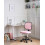 Beliani Office Chair JOYFUL Pastel Pink 2