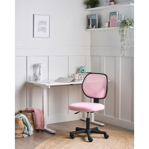 Beliani Office Chair JOYFUL Pastel Pink 1