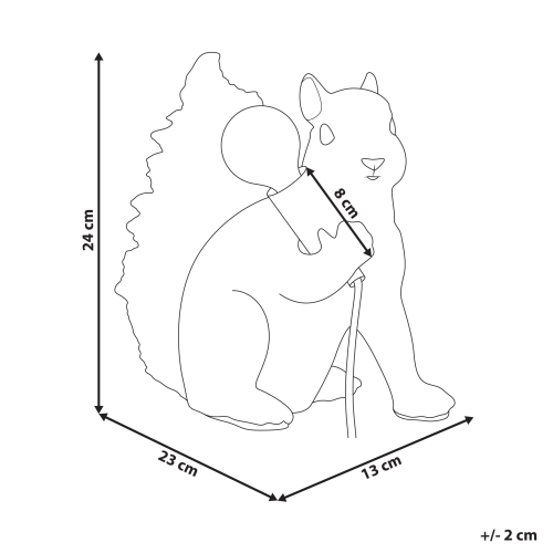 Beliani Table Lamp Squirrel PINOLI Gold 2
