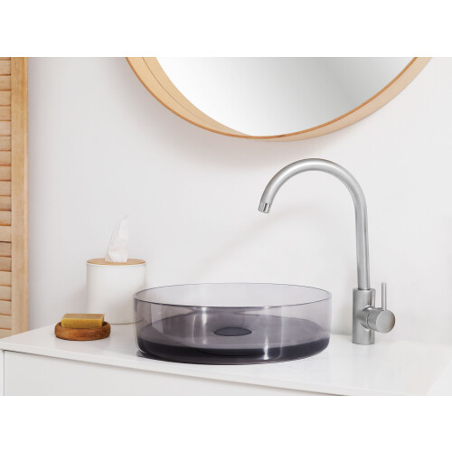Beliani Countertop Basin TOLOSA  360 mm Solid Surface Black 1