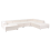 Beliani Modular Corner Sofa 5 Seater ARDAL Boucle Off-White Left Hand 4