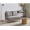 Beliani Sofa Bed 2 Seater JERSLEV Fabric Grey 2