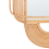 Beliani Wall Mirror ALCORN 70 cm 90 cm Rattan Natural 5