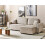 Beliani Corner Sofa Bed 3 Seater ABACKA Corduroy Beige Left Hand 2