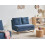 Beliani Sofa Bed 2 Seater JERSLEV Fabric Blue 2