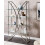 Beliani 4 Tier Shelving Unit HOLLOW 175 cm Metal Silver 4