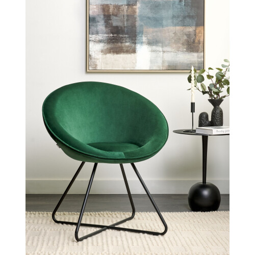 Beliani Dining Chair FLOBY II Velvet Emerald Green 1