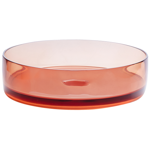 Beliani Countertop Basin TOLOSA  360 mm Solid Surface Light Red 1