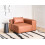 Beliani Corner Seat BRANDE Fabric Golden Brown Symmetrical 2