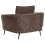 Beliani Armchair KJAER Chenille Dark Brown 5
