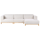 Beliani Corner Sofa 5 Seater VENG Fabric Off-White Left Hand 4