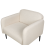 Beliani Armchair STOUBY Linen Light Beige 8