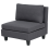 Beliani Modular U-Shape Sofa 5 Seater UNSTAD Fabric Dark Grey 6