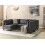Beliani Modular U-Shape Sofa 5 Seater UNSTAD Fabric Dark Grey 2